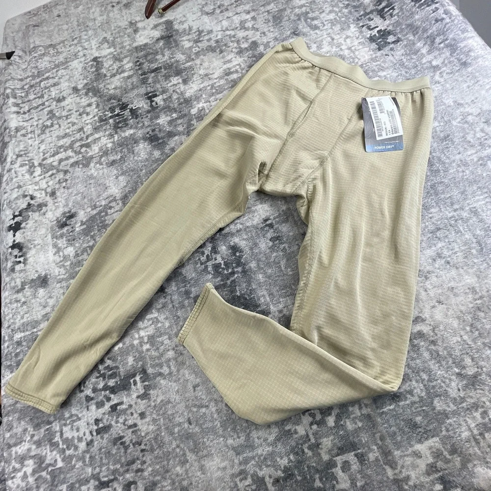 Polartec Men's Medium Midweight Cold Weather Drawers Base Layer Khaki NWT USA